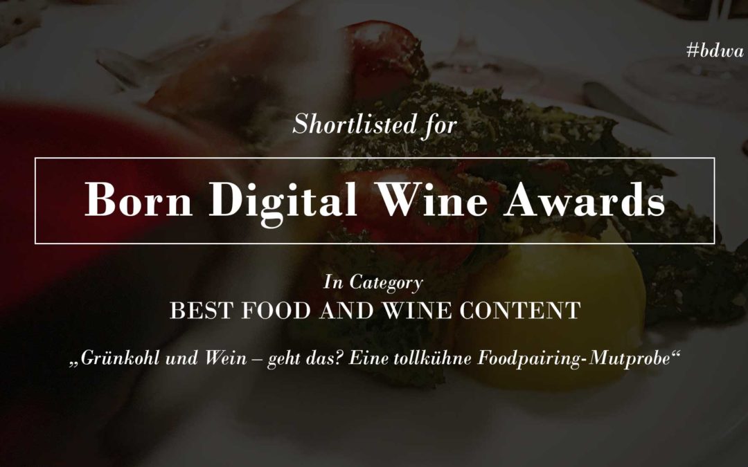 Nominiert für „Best Food and Wine Content“: Reportage über eine tollkühne Foodpairing-Challenge